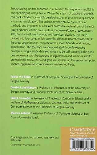 Kernelization: Theory of Parameterized Preprocessing,Used