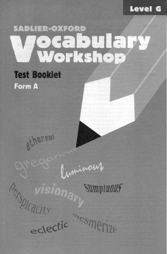Vocabulary Workshop : Test Book Level G Form A,Used