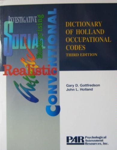 Dictionary Of Holland Occupational Codes,New