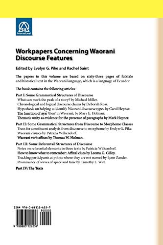 Workpapers Concerning Waorani Discourse Features (Language Data Amerindian Series, No. 10) (English and South American Indian Ed,Used