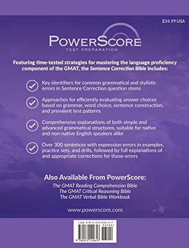 The PowerScore GMAT Sentence Correction Bible,New
