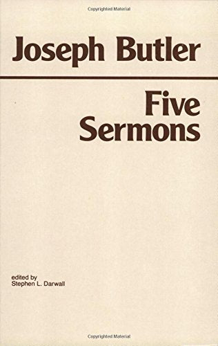 Joseph Butler: Five Sermons (Hackett Classics),Used