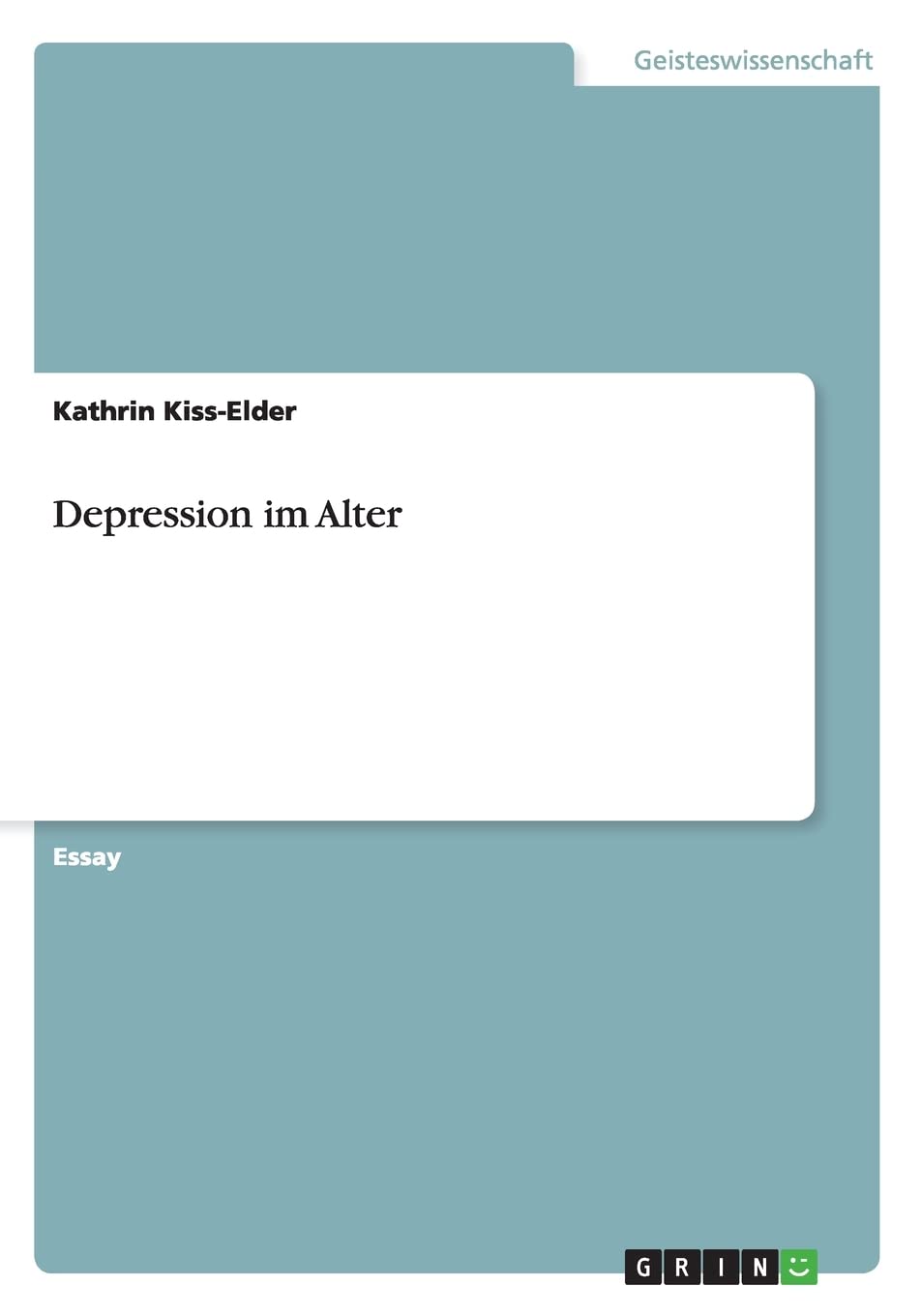 Depression Im Alter (German Edition),New