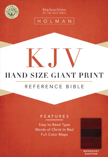 Kjv Large Print Personal Size Reference Bible, Mahogany Leathertouch,Used