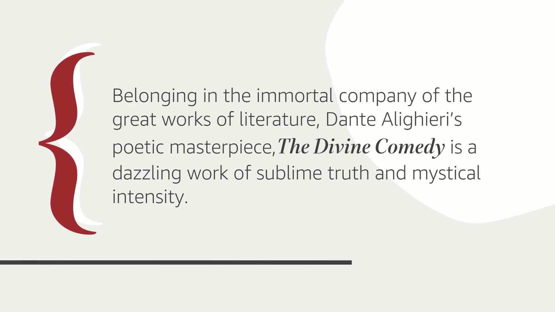The Divine Comedy: Inferno; Purgatorio; Paradiso (Everyman's Library),Used