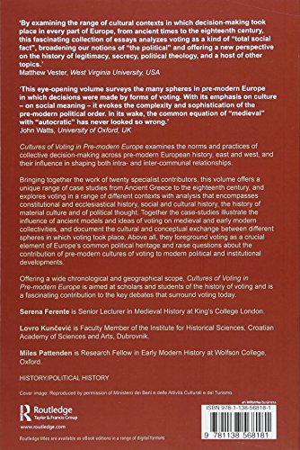Cultures of Voting in Premodern Europe,Used