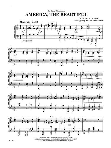 Reflections on Patriotic Songs: Piano Solo Arrangements of Patriotic Favorites (David Carr Glover Christian Piano Library),Used