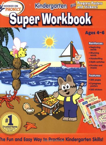 Hooked on Phonics Kindergarten Super Workbook,Used