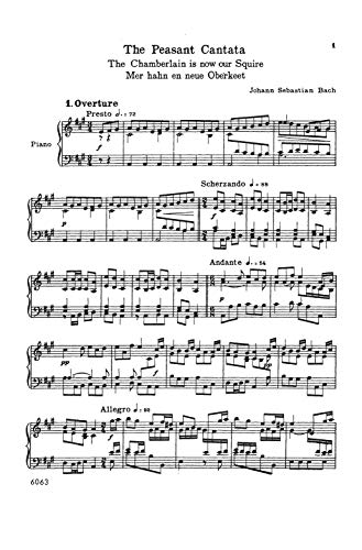 Cantata No. 212: Mer Hahn En Neue Oberkeet, Kalmus Edition (German Edition),Used