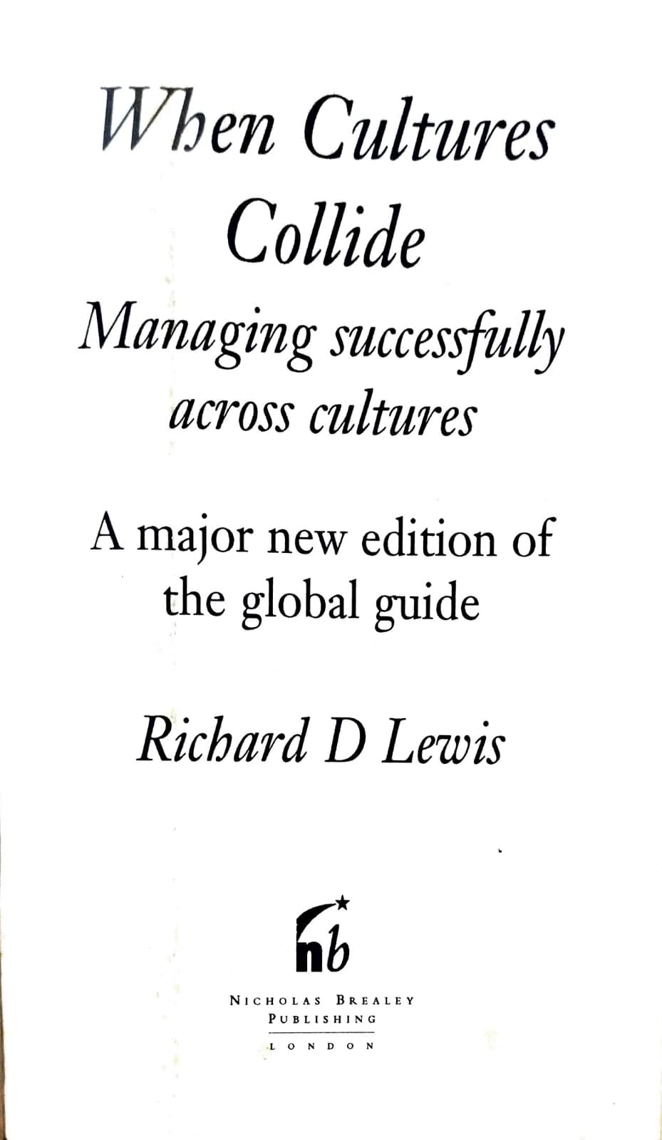 When Cultures Collide,New