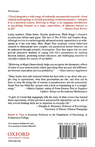 Believing in Magic: The Psychology of Superstition,Used