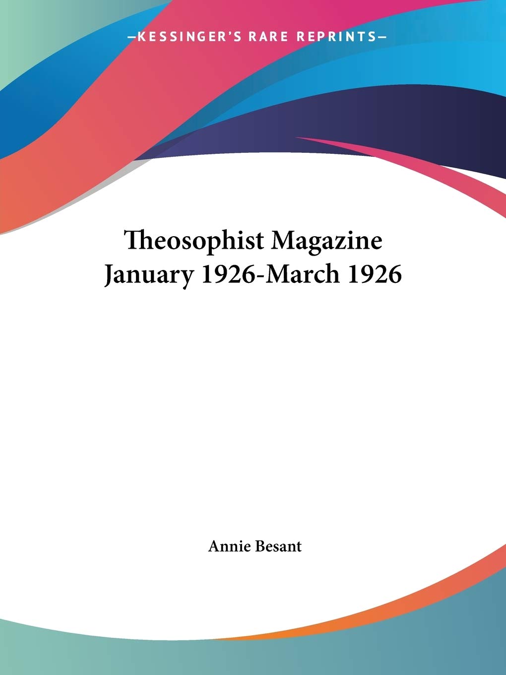 Theosophist Magazine January 1926March 1926,Used