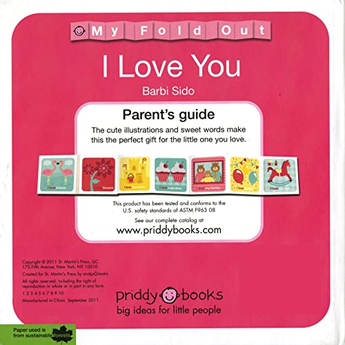 My Fold Out Books I Love You,Used