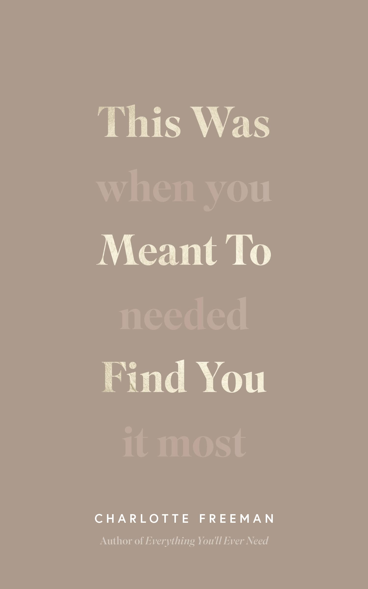 This Was Meant to Find You : When You Needed It Most Charlotte Freeman,Used