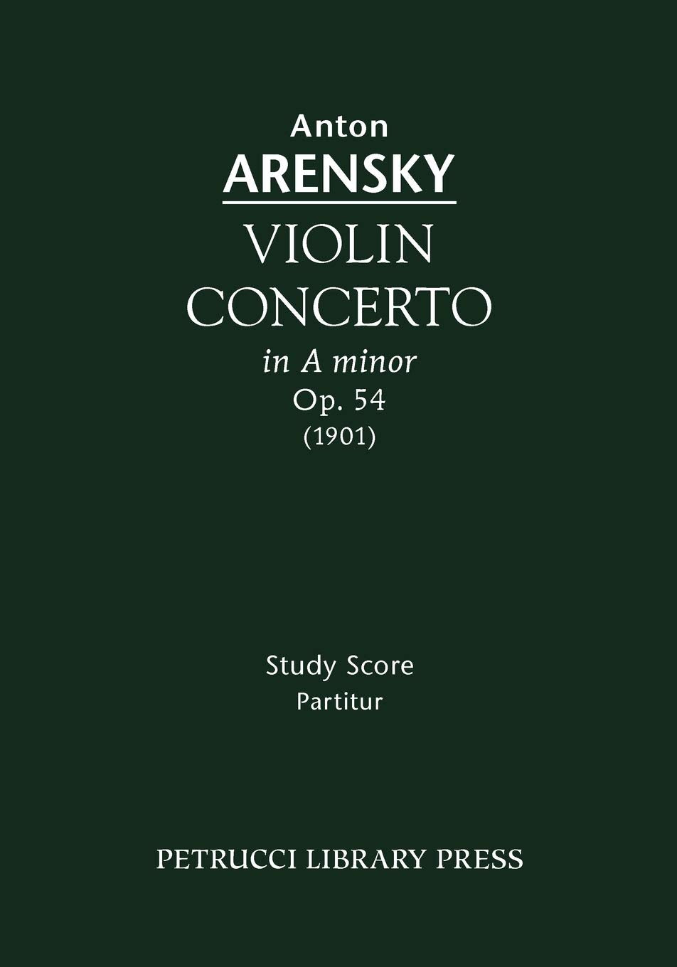 Violin Concerto, Op. 54 Study Score,Used