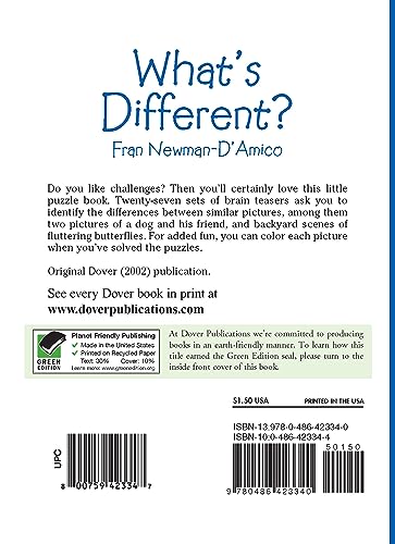 What's Different? (Dover Little Activity Books: Puzzles),Used