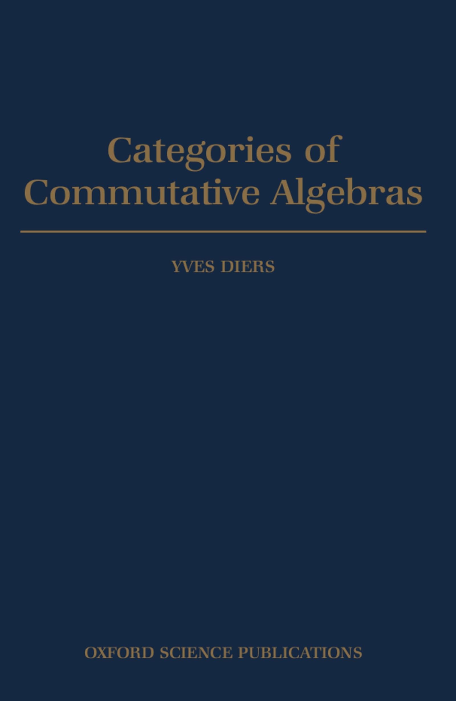 Categories Of Commutative Algebras