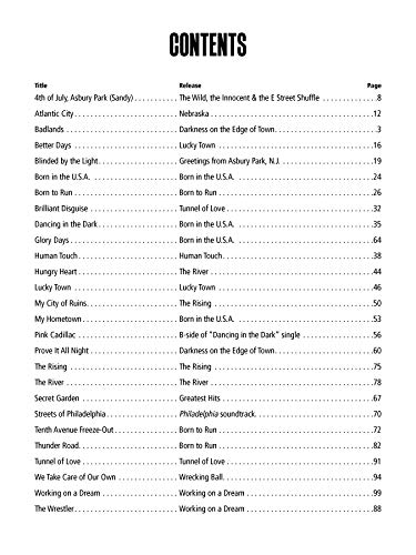 Bruce Springsteen Easy Guitar Songbook: Easy Guitar TAB,New
