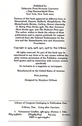 Going After Cacciato: A Novel,Used