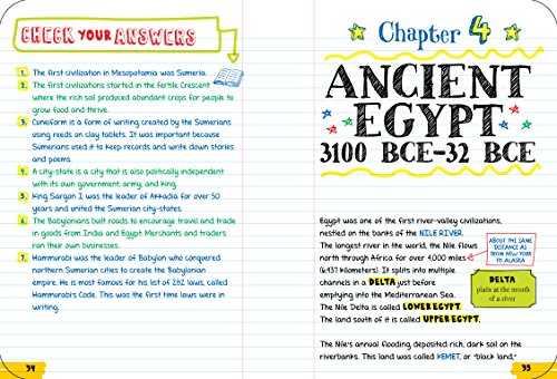 Everything You Need To Ace World History In One Big Fat Notebook: The Complete Middle School Study Guide (Big Fat Notebooks),Used