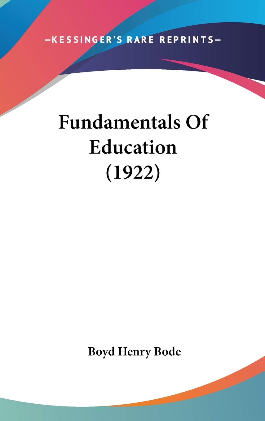 Fundamentals Of Education (1922),Used