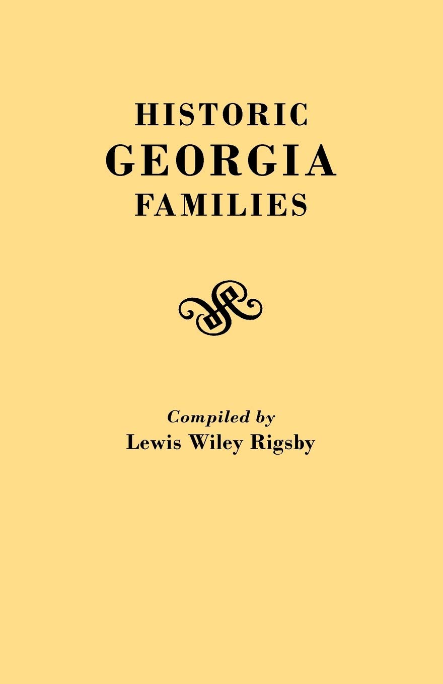 Historic Georgia Families,Used