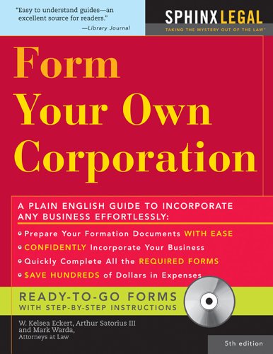 Form Your Own Corporation, Fifth Edition,Used