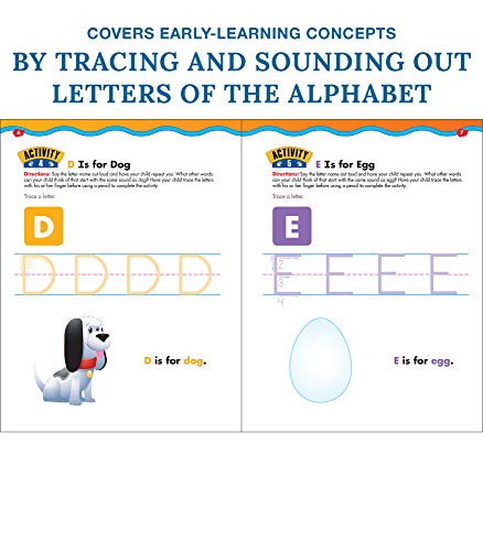 Carson Dellosa Trace Letters Handwriting Workbook for Kids Ages 3+, Preschool & Kindergarten Handwriting Practice, Letter Tracin,New