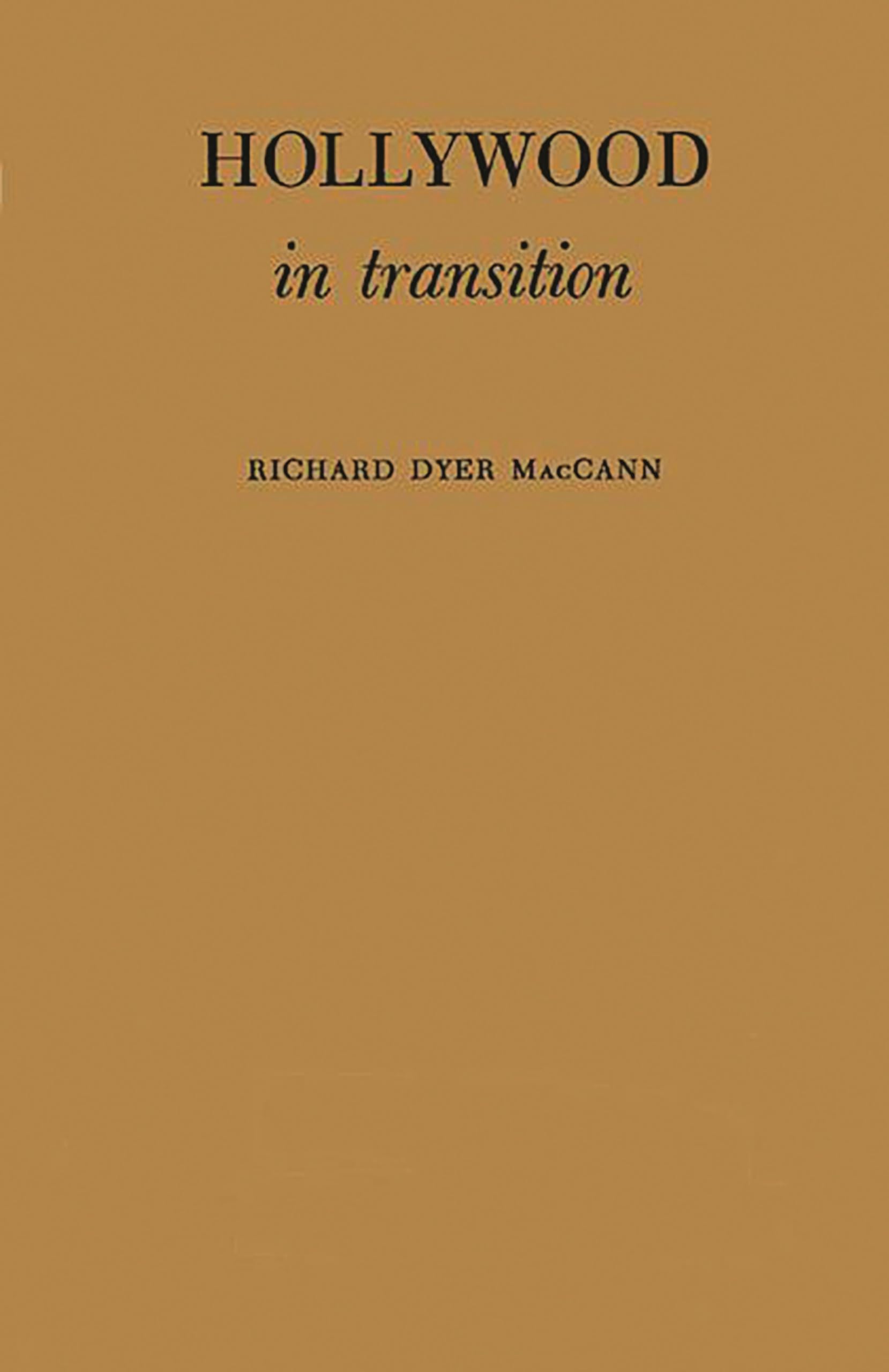 Hollywood In Transition:,Used