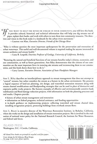 Restoring Streams in Cities: A Guide for Planners, Policymakers, and Citizens,Used