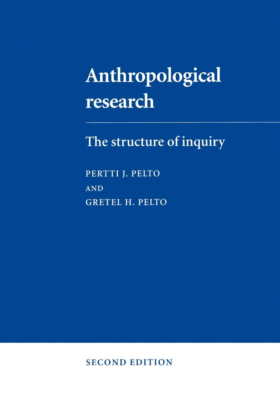 Anthropological Research: The Structure of Inquiry,Used