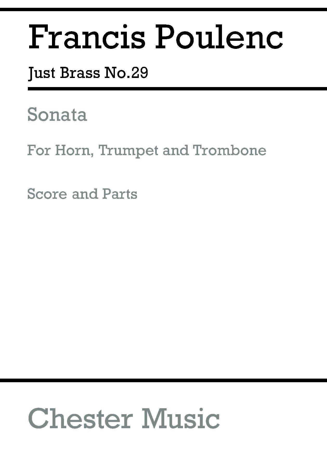 Sonata For Horn, Trumpet And Trombone (Just Brass),New