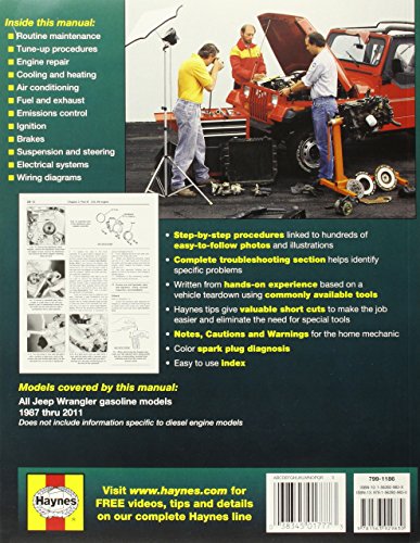 Cengage Learning Jeep Wrangler 1987  2011 Repair Manual,New
