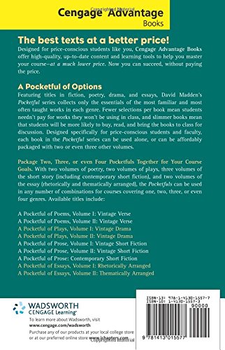 Thomson Advantage Books: A Pocketful of Plays: Vintage Drama, Volume I, (The Pocketful Series),Used