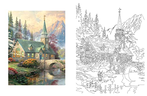 Posh Adult Coloring Book: Thomas Kinkade Designs For Inspiration & Relaxation (Posh Coloring Books) (Volume 14),Used