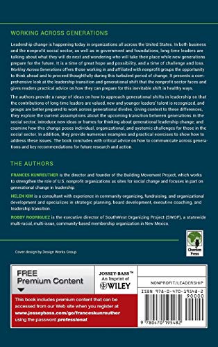 Working Across Generations: Defining the Future of Nonprofit Leadership,Used