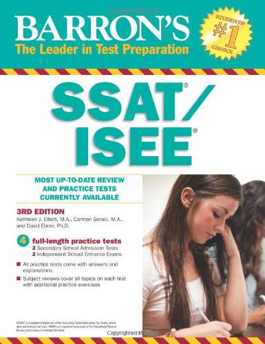 Barron's SSAT/ISEE: High School Entrance Examinations,Used