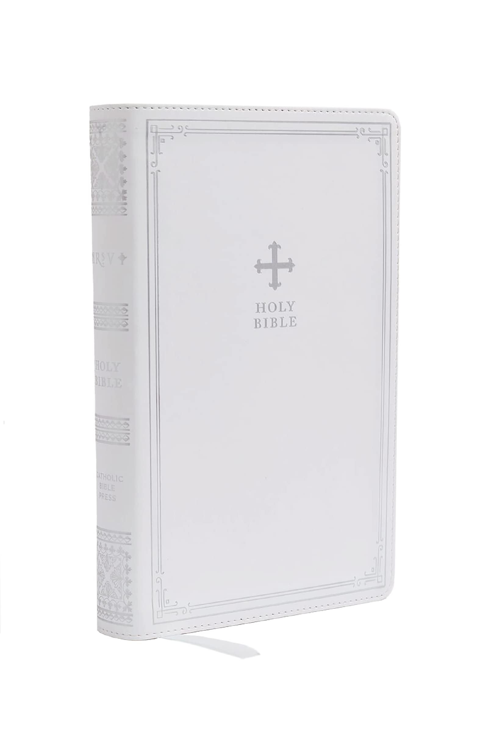 NRSV Catholic Edition Gift Bible, White Leathersoft (Comfort Print, Holy Bible, Complete Catholic Bible, NRSV CE): Holy Bible,Used