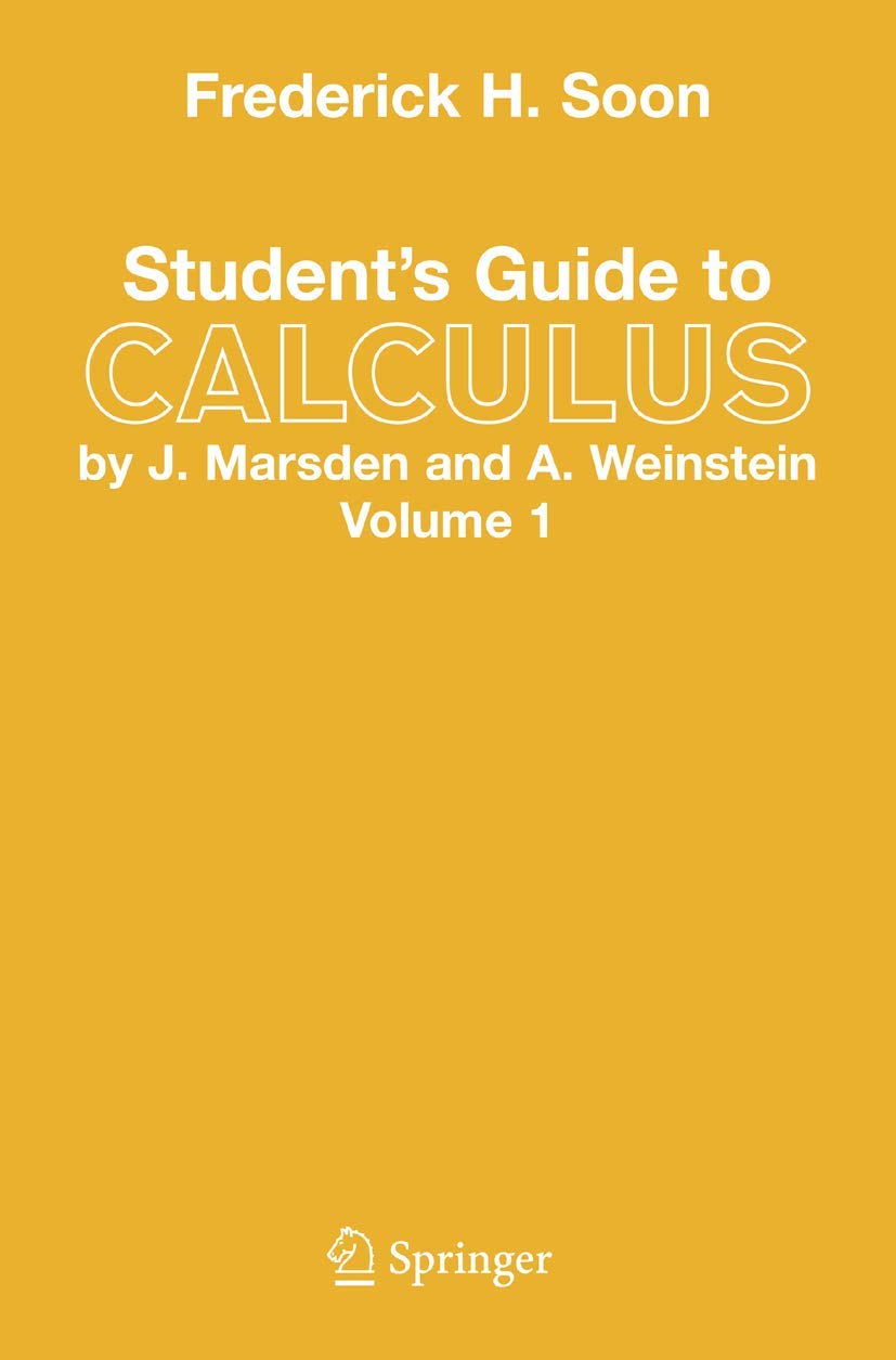 Student's Guide to Calculus, Vol. 1,Used