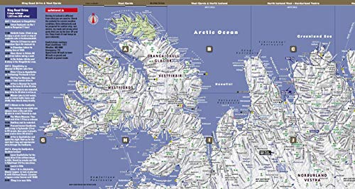 StreetSmart Iceland Map by VanDam laminated pocketsize, country planning and driving map with all attractions, sights, hotels, ,New