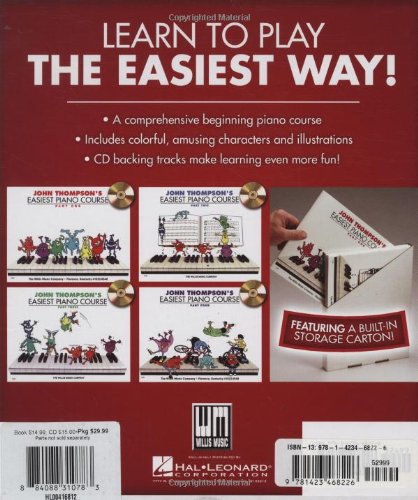 John Thompson's Easiest Piano Course Complete  4Book Boxed Set with Online Audio  StepbyStep Piano Lessons for Beginners,Used