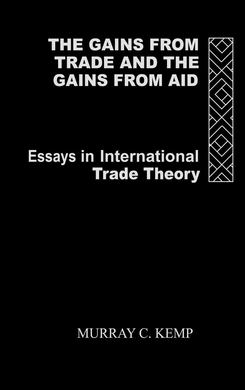 The Gains from Trade and the Gains from Aid: Essays in International Trade Theory,Used
