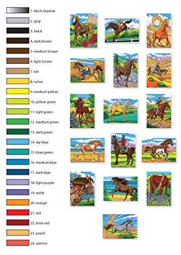 Creative Haven Horses Color by Number Coloring Book (Creative Haven Coloring Books),Used