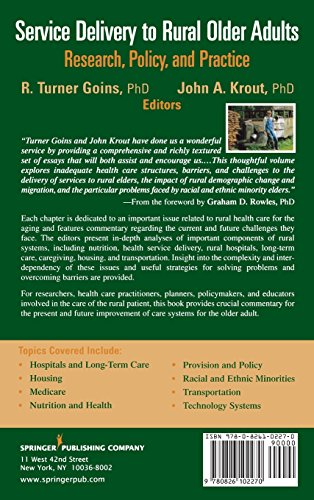 Service Delivery to Rural Older Adults: Research, Policy and Practice,Used