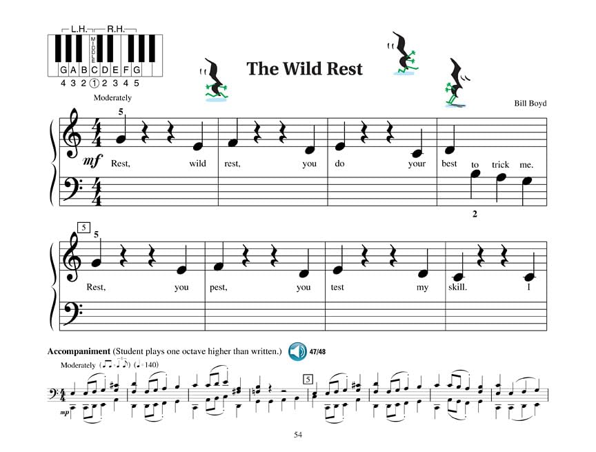 AllInOne Piano Lessons  Book B  Beginner Piano Sheet Music Songbook with Online Audio  Hal Leonard Student Piano Library  By ,New