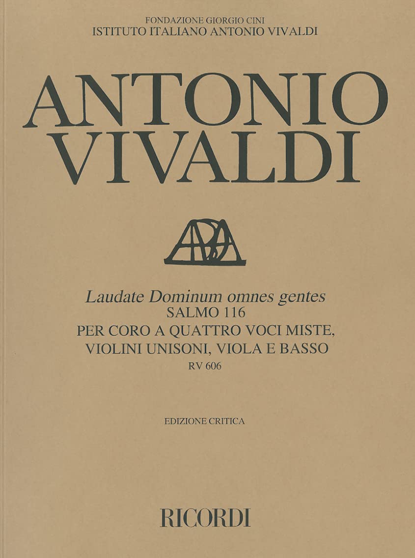Laudate Dominum omnes gentes RV606: Critical Edition Score,Used