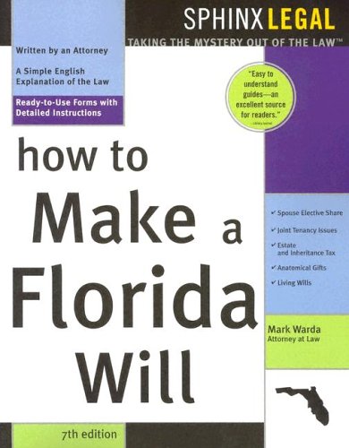 How to Make a Florida Will (Legal Survival Guides),Used