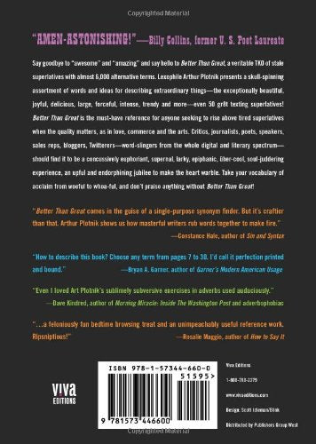 Better Than Great: A Plenitudinous Compendium of Wallopingly Fresh Superlatives,New