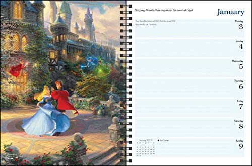 Disney Dreams Collection by Thomas Kinkade Studios: 2022 Monthly/Weekly Engageme,New