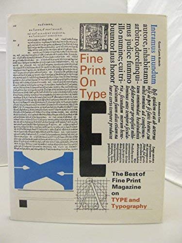 Fine Print on Type: The Best of Fine Print on Type and Typography, 19771988,Used